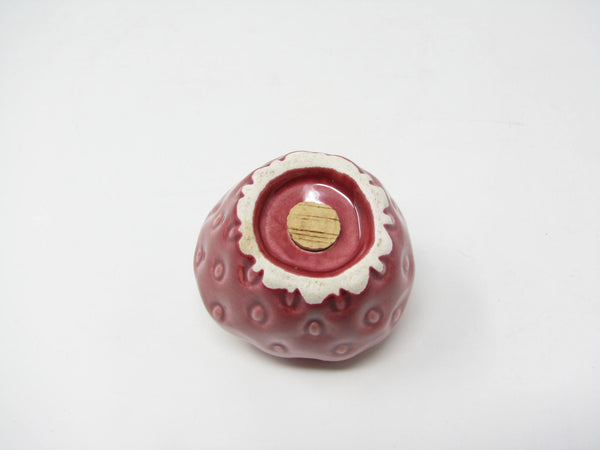 Vintage Cemar California Pottery Strawberry Small Shaker