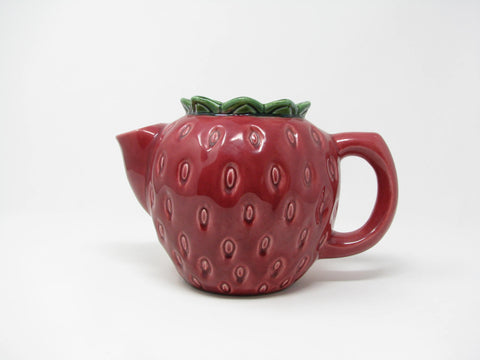 Vintage Cemar California Pottery Strawberry Pitcher 746