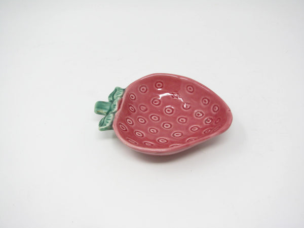 Vintage Cemar California Pottery Style Strawberry Footed Spoon Rest or Small Dish