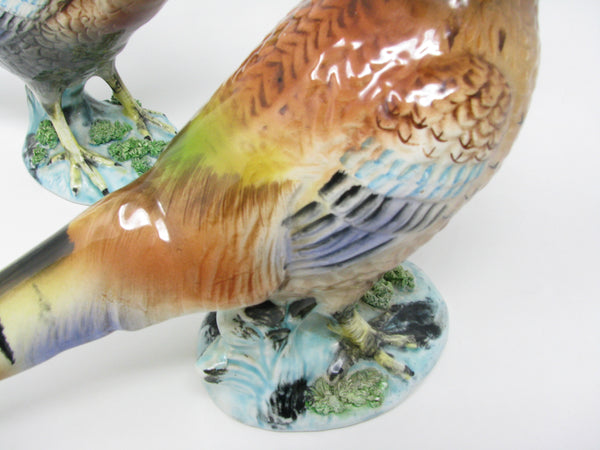 Vintage Ceramic Ring-Necked Pheasants Made in Japan for Enesco - a Pair