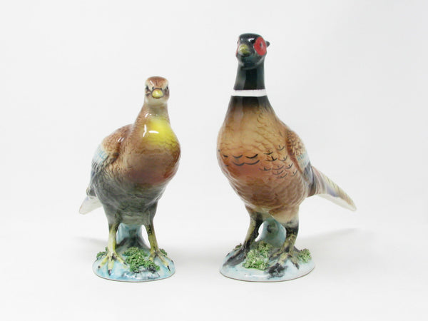 Vintage Ceramic Ring-Necked Pheasants Made in Japan for Enesco - a Pair
