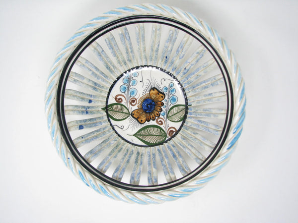 edgebrookhouse Vintage Ceramica Artistica Gomez Mexico Decorative Pottery Centerpiece Basket Bowl