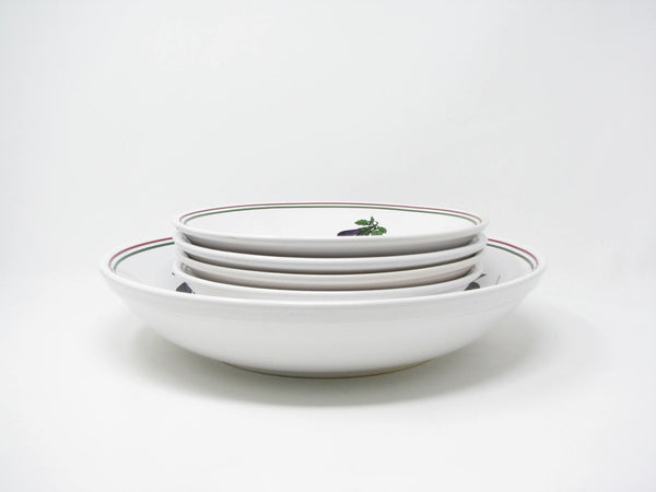 edgebrookhouse Vintage Pasta Primavera Serving Bowls Set Made in Portugal for Certified International - 5 Pieces