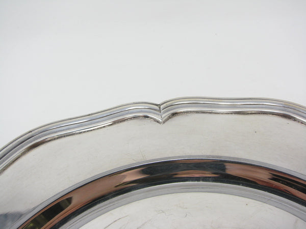 Vintage Cohr Denmark Silver Plated Scalloped Service Plate