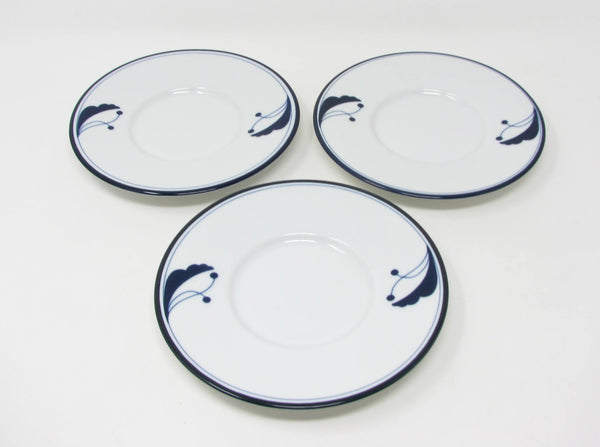 edgebrookhouse Vintage Dansk Bayberry Blue Cups & Saucers Made in Portugal - 6 Pieces