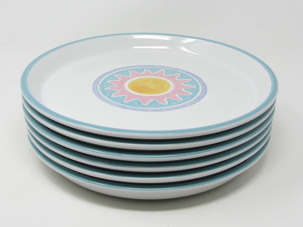 Vintage Dansk Costa Del Sol Stoneware Dinner Plates - 6 Pieces