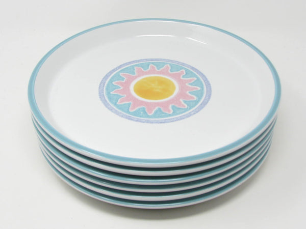Vintage Dansk Costa Del Sol Stoneware Dinner Plates - 6 Pieces
