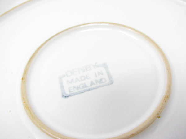Vintage Denby England Madrigal Stoneware Dinner Plates - 4 Pieces