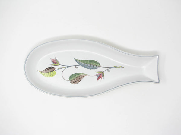 Vintage Denby England Spring Stoneware Celery Serving Dish Designed by Albert Colledge