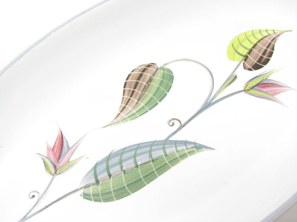 Vintage Denby England Spring Stoneware Celery Serving Dish Designed by Albert Colledge