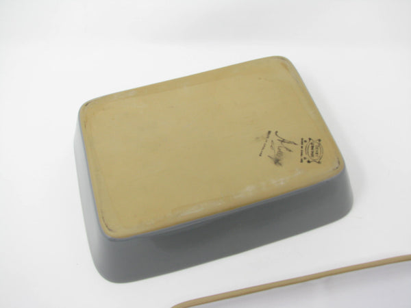 Vintage Denby England Spring Stoneware Covered Divided Serving Dish Designed by Albert Colledge