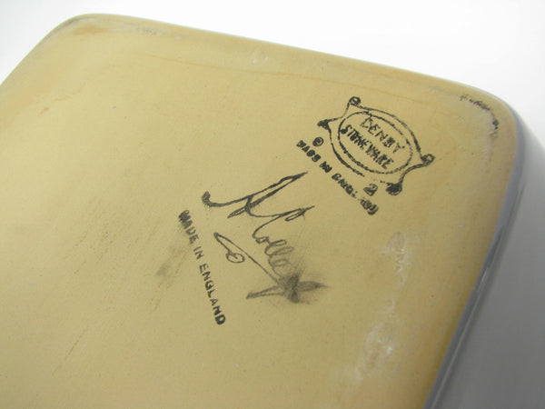 Vintage Denby England Spring Stoneware Covered Divided Serving Dish Designed by Albert Colledge