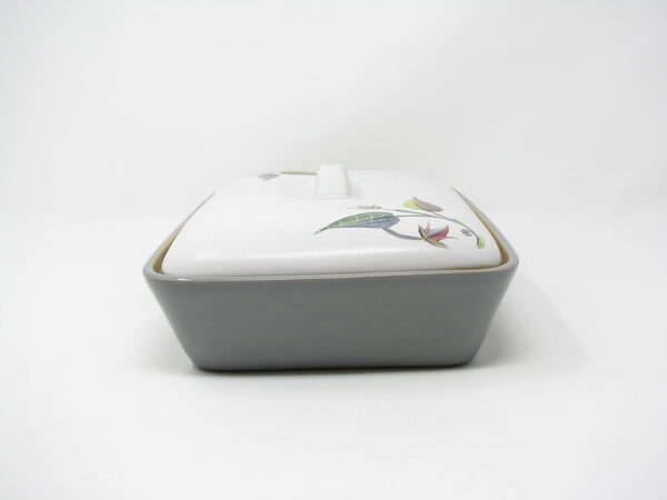 Vintage Denby England Spring Stoneware Covered Divided Serving Dish Designed by Albert Colledge