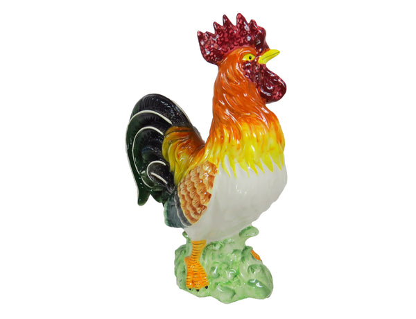 edgebrookhouse Vintage Extra Large Life Size Italian Ceramic Rooster