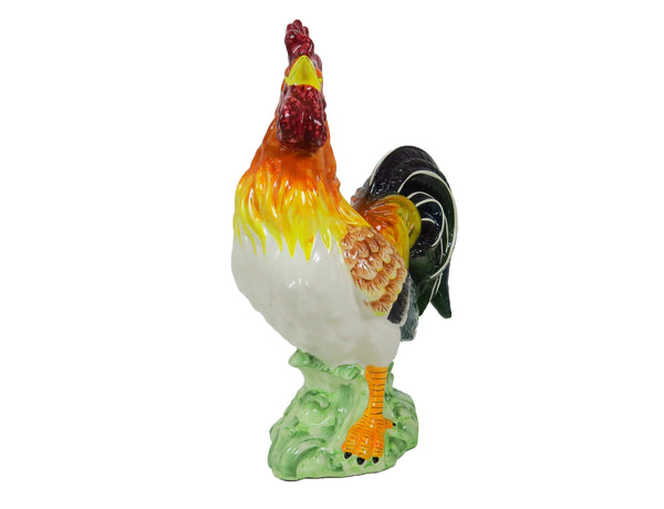 edgebrookhouse Vintage Extra Large Life Size Italian Ceramic Rooster