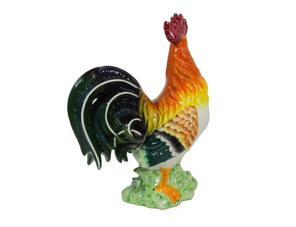 edgebrookhouse Vintage Extra Large Life Size Italian Ceramic Rooster