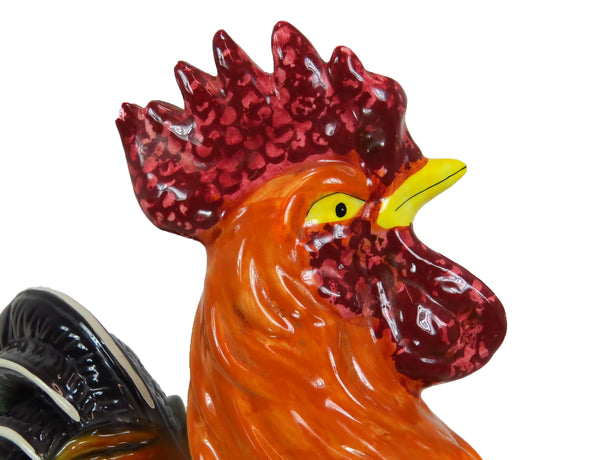 edgebrookhouse Vintage Extra Large Life Size Italian Ceramic Rooster