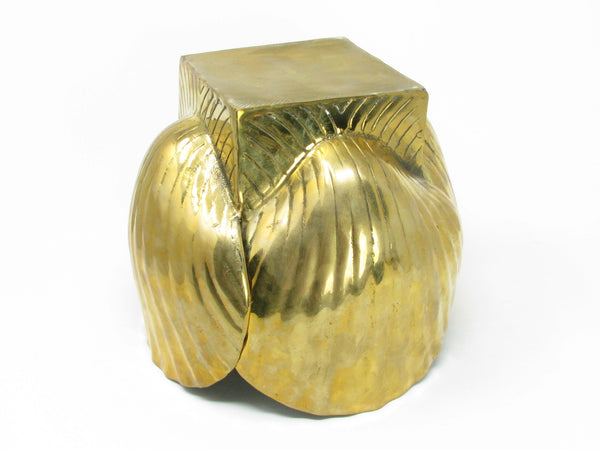 Vintage Large Shell Shaped Solid Brass Planter