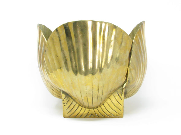 Vintage Large Shell Shaped Solid Brass Planter