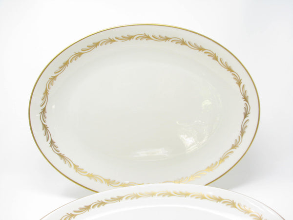 edgebrookhouse - Vintage Franciscan Arcadia Gold Oval Platter and Round Chop or Cake Plate - 2 Pieces