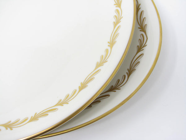 edgebrookhouse - Vintage Franciscan Arcadia Gold Oval Platter and Round Chop or Cake Plate - 2 Pieces