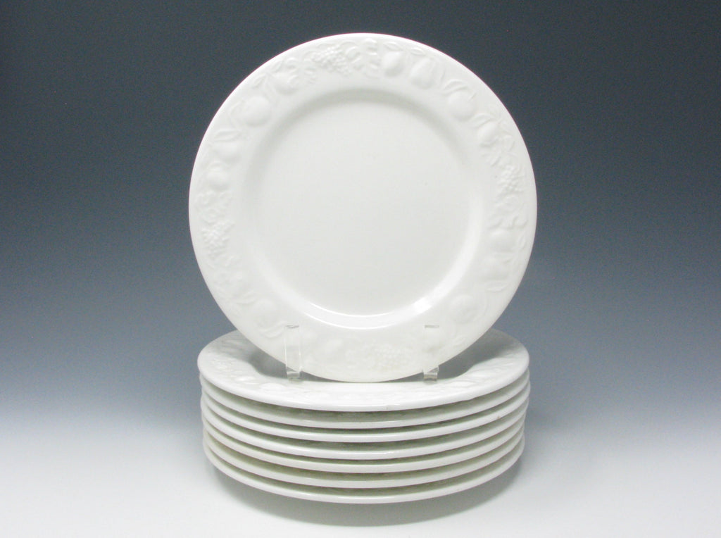 Vintage Franco Quadrifoglio White Italian Ceramic Dinnerware Se
