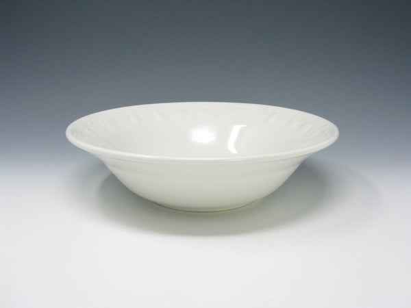 Vintage Franco Giorgi Quadrifoglio White Italian Ceramic Dinnerware Set with Embossed Fruit - 41 Pieces