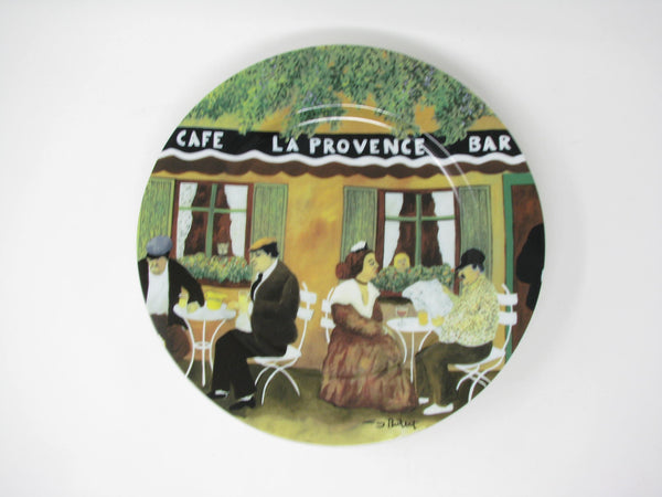 Vintage Guy Buffet Marche Aux Fleurs French Scenes Porcelain Dinner Plates Made in Japan - 6 Pieces