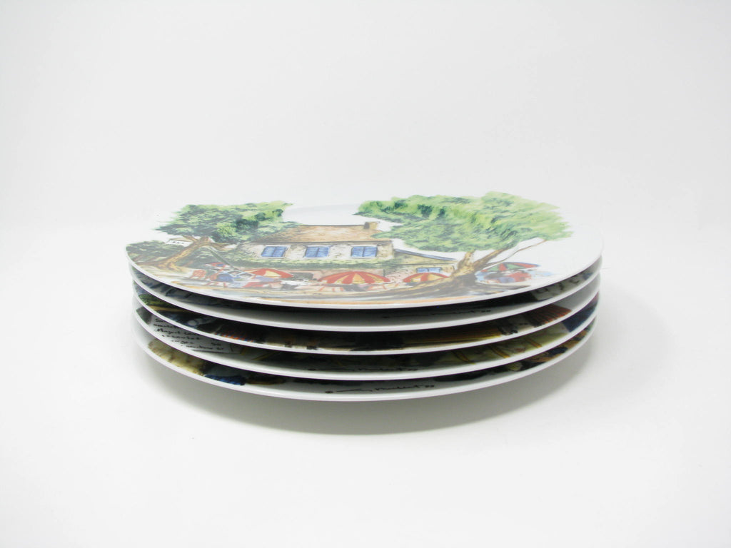 Vintage Guy Buffet Perigord Porcelain Dinner Plates - 5 Pieces
