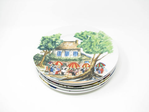 Vintage Guy Buffet Perigord Porcelain Dinner Plates - 5 Pieces