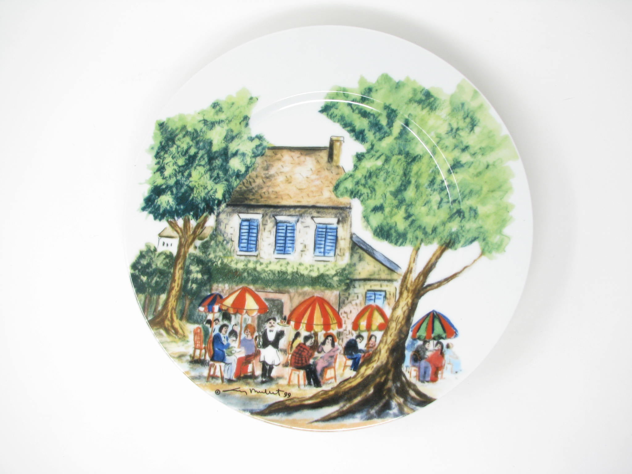 Vintage Guy Buffet Perigord Porcelain Dinner Plates - 5 Pieces