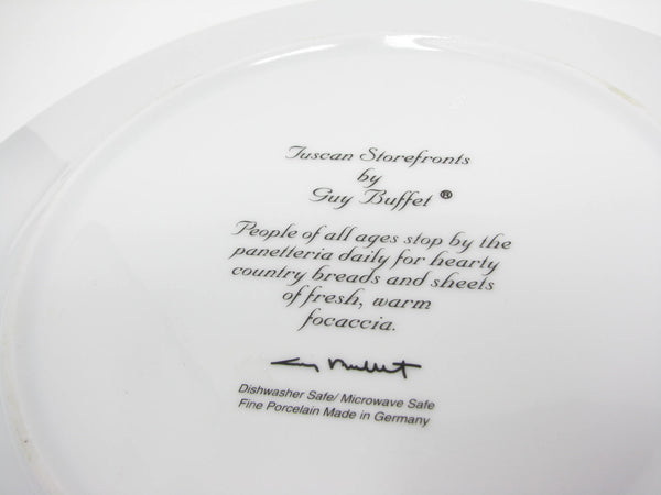 Vintage Guy Buffet Tuscan Storefronts Italian Scenes Porcelain Dinner Plates - 3 Pieces