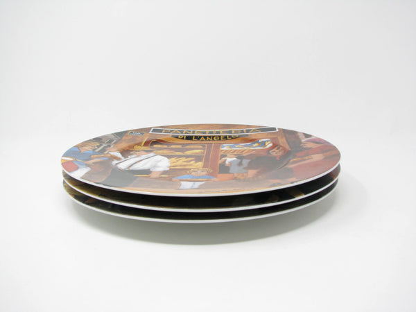 Vintage Guy Buffet Tuscan Storefronts Italian Scenes Porcelain Dinner Plates - 3 Pieces
