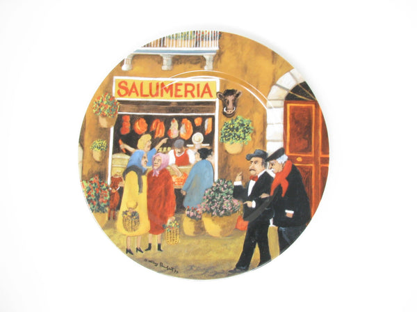 Vintage Guy Buffet Tuscan Storefronts Italian Scenes Porcelain Dinner Plates - 3 Pieces
