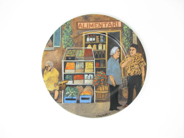 Vintage Guy Buffet Tuscan Storefronts Italian Scenes Porcelain Dinner Plates - 3 Pieces