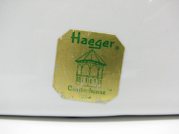 Vintage Haeger Modernist Tall White Pottery Vase