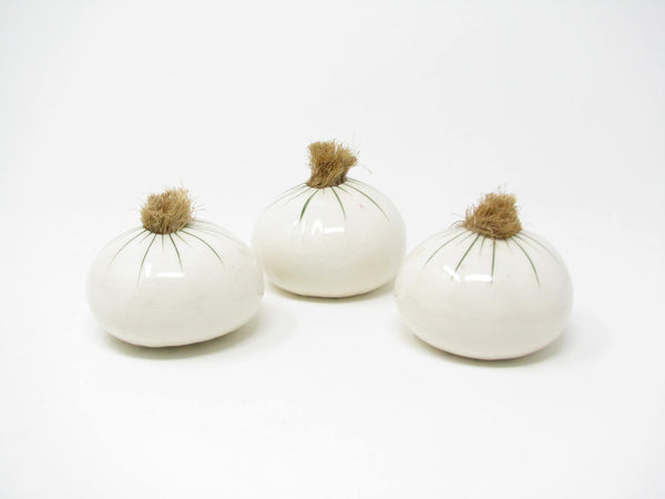 edgebrookhouse Vintage Hand-Painted Ceramic Onions - 3 Pieces