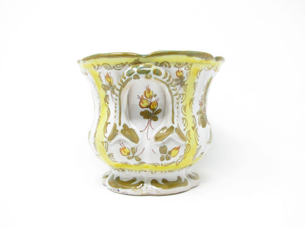Vintage Hand-Painted Italian Ceramic Cache Pot Planter Made in Italy for Meiselmann Imports