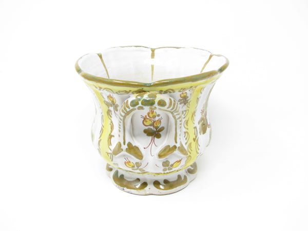Vintage Hand-Painted Italian Ceramic Cache Pot Planter Made in Italy for Meiselmann Imports