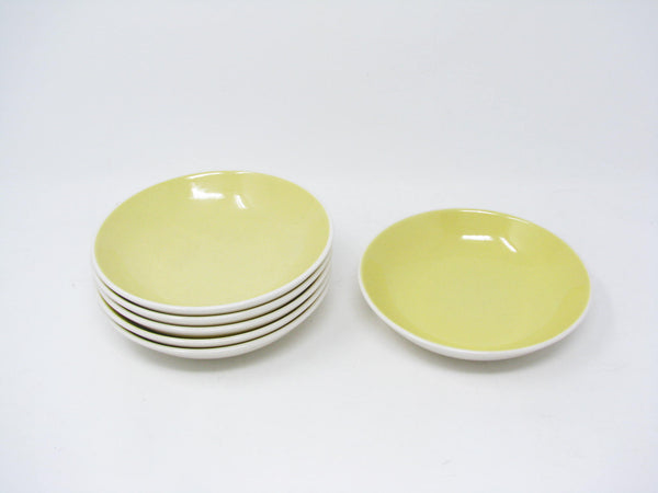 Vintage Harker Harkerware White Daisy Yellow Small Bowls - 6 Pieces