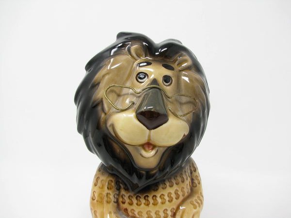 edgebrookhouse Vintage Hubert the Lion Ceramic Piggy Bank by Lefton for Harris Bank