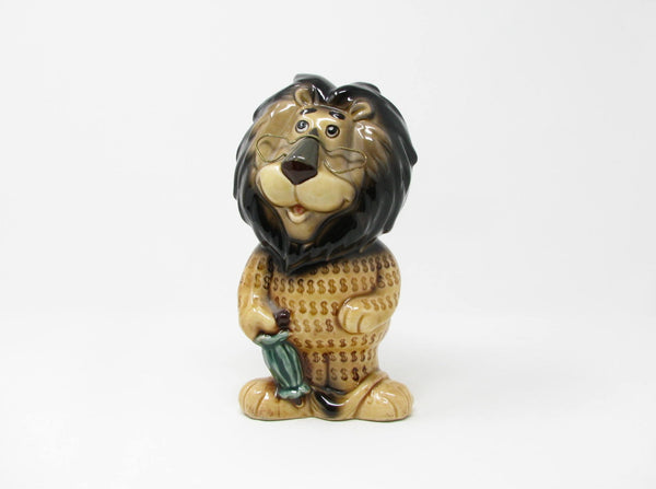 edgebrookhouse Vintage Hubert the Lion Ceramic Piggy Bank by Lefton for Harris Bank