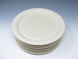 edgebrookhouse Vintage Hornsea Pottery Concept Off-White Dinner Plates Made in England - 8 Pieces