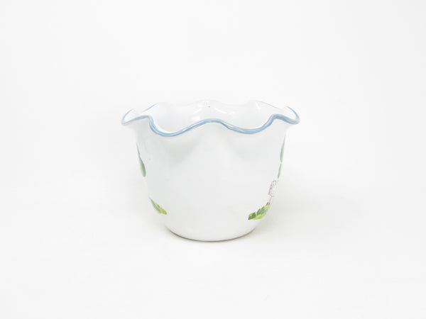 Vintage Italian Ceramic Bowl or Planter Pot with Sheep and Trees