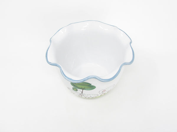 Vintage Italian Ceramic Bowl or Planter Pot with Sheep and Trees