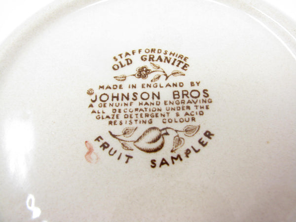 Vintage Johnson Brothers Fruit Sampler Ironstone Gravy Boat
