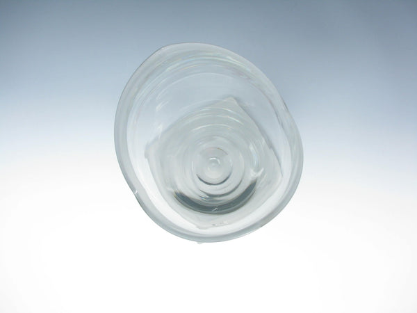 edgebrookhouse - Vintage Jorgen Mortensen JM Glass Portugal Glass Vase on Frosted Tiered Pedestal