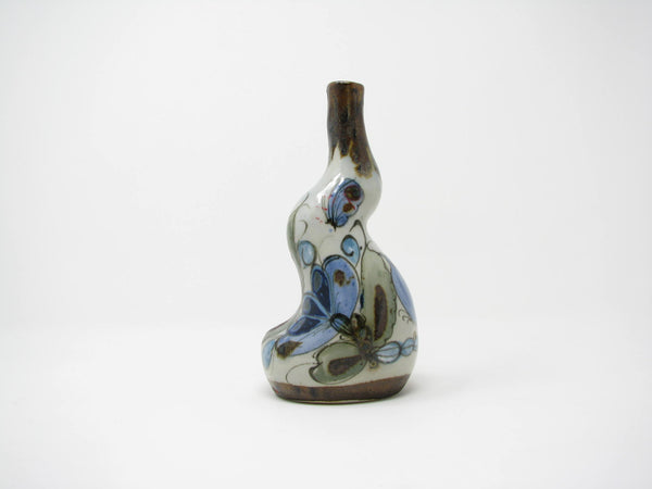 edgebrookhouse - Vintage Ken Edwards Palomar Tonala Mexican Stoneware Pottery Bud Vase with Organic Shape