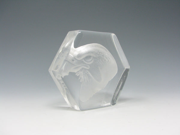 Vintage Kosta Boda Sweden Eagle Paperweight by Paul Hoff