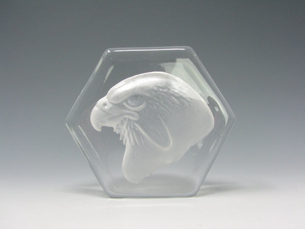 Vintage Kosta Boda Sweden Eagle Paperweight by Paul Hoff